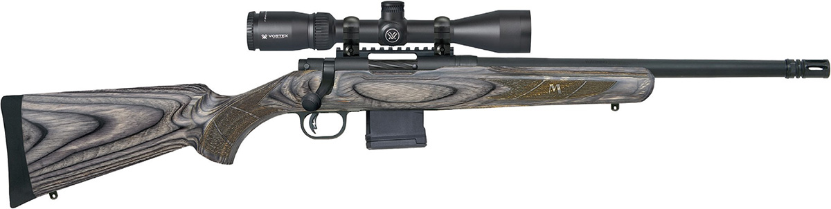 MOSSBERG MVP PATROL 5.56NATO 16.25IN BARREL MEDIUM BULL RIFLE SIGHTS 10RD MAGAZINE THREADED WITH A2 FLASH SUPPRESSOR GRAY LAMINATE STOCK AND VORTEX 3-9X40 SCOPE INSTALLED MATTE BLUE TALO 27705 - Win Repeating Arms Promotion